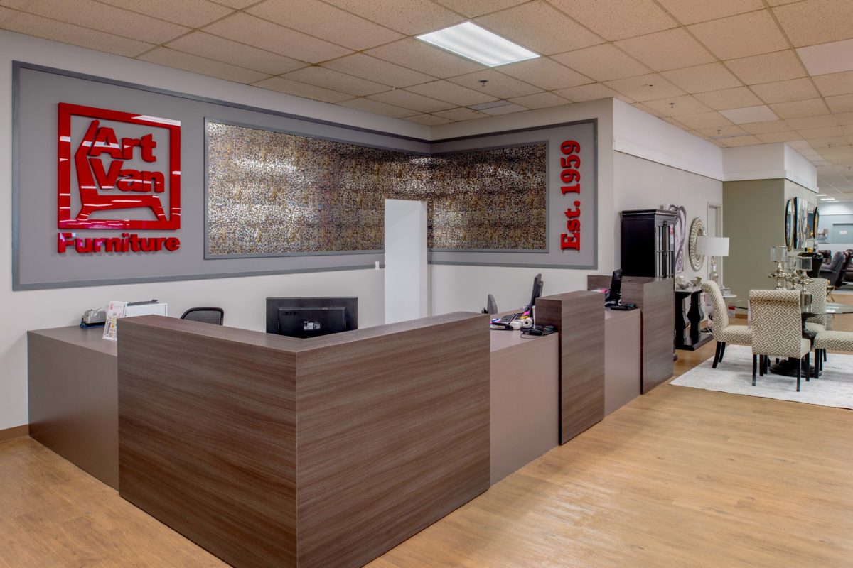 Art Van Furniture store customer service area
