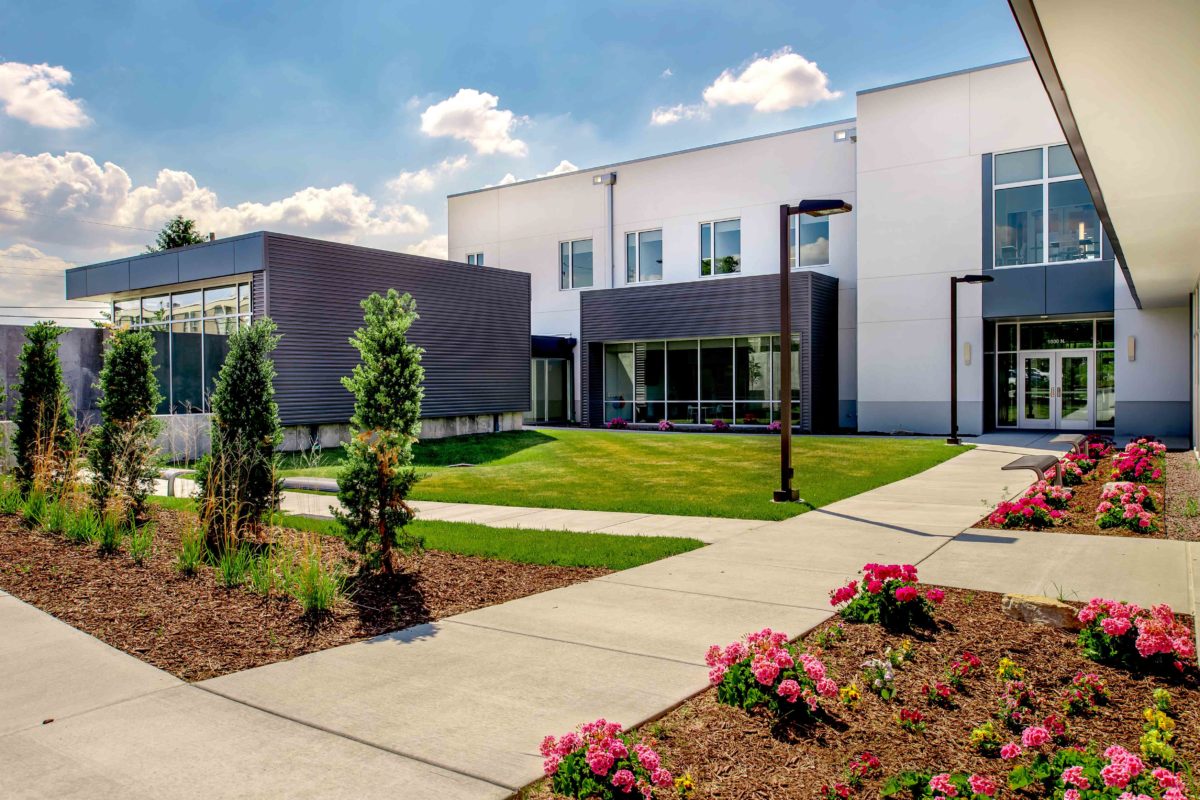 Courtyard Facing Entrance of Deaconess Center