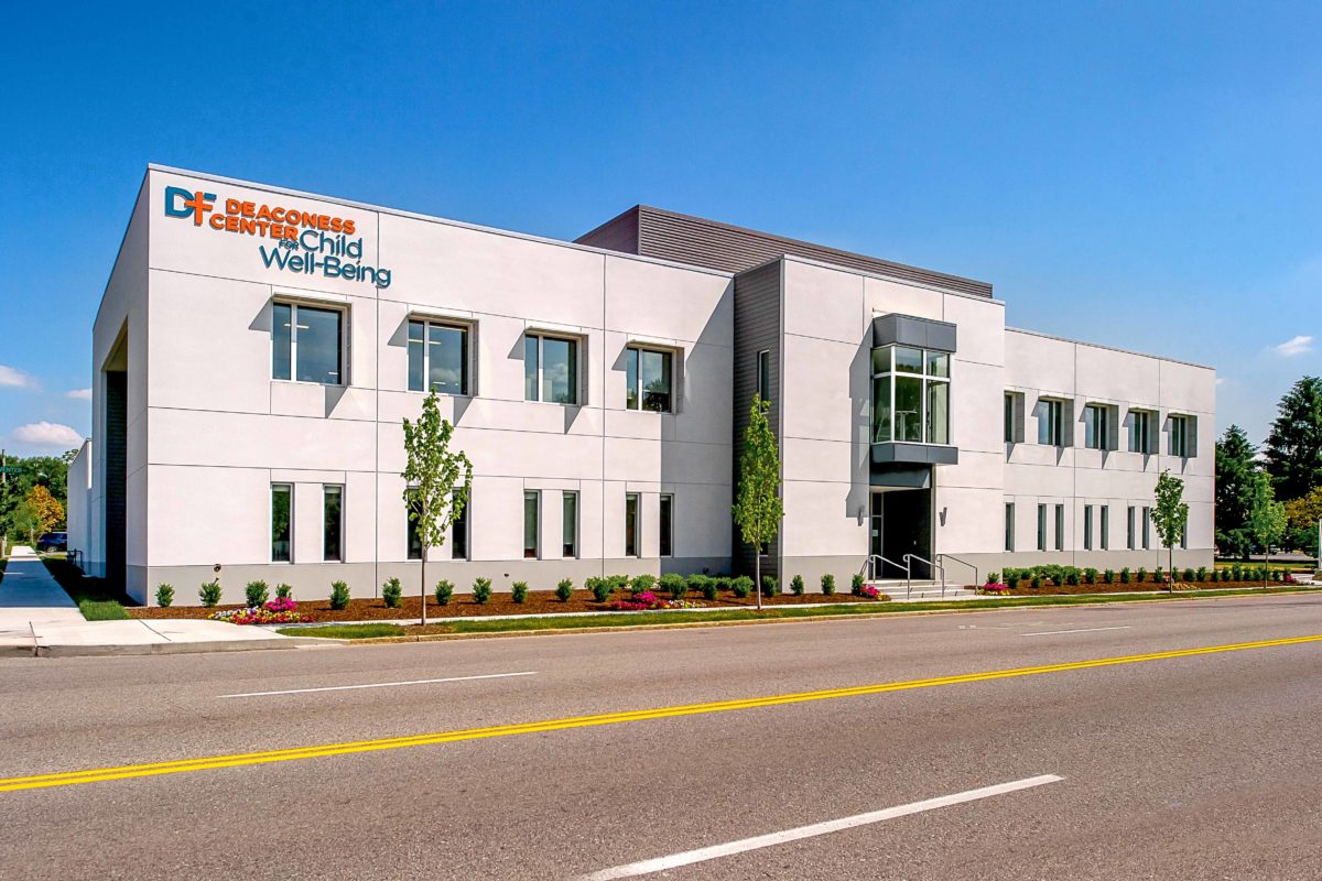Road Facing Entrance of Deaconess Center