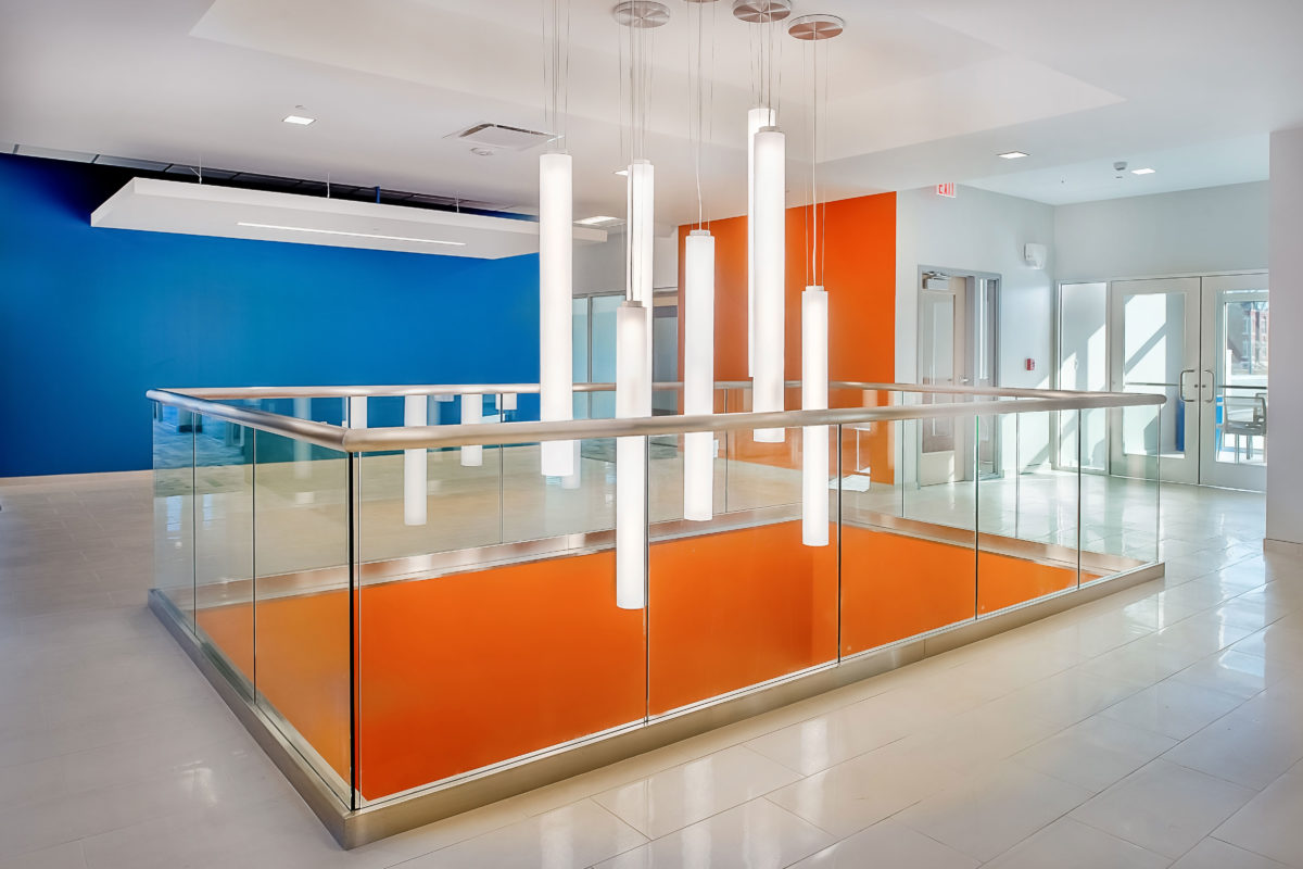 Second Floor Atrium Lighting in Deaconess Center
