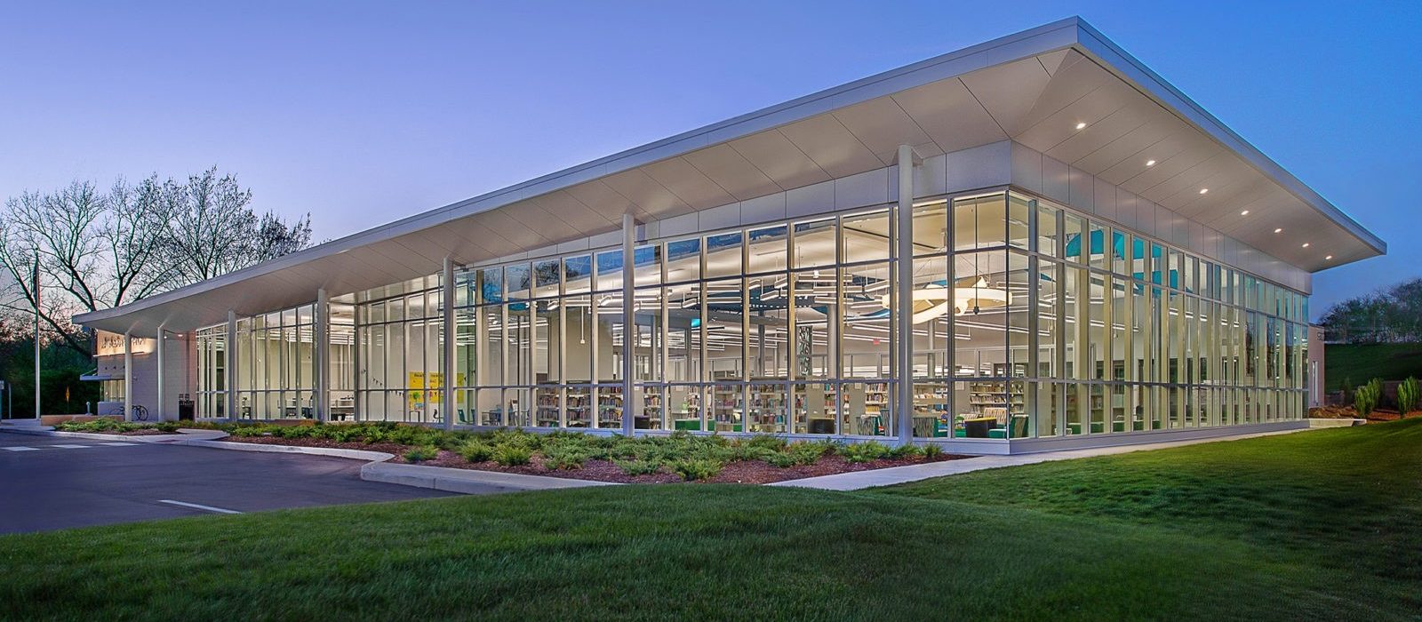 Front of Lewis & Clark Branch Library