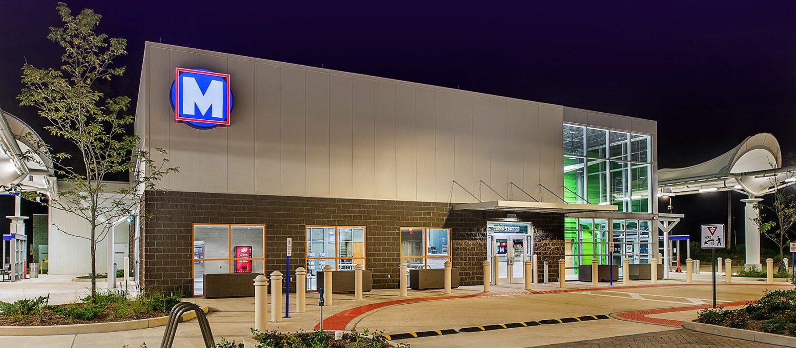 Front of the Metro North County Transit Center