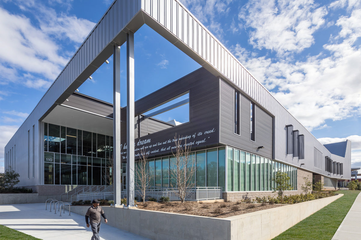 Front Entrance to the Martin Luther King, Jr. Recreation and Aquatic Center