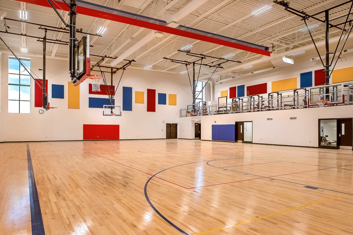 Indoor gym in Northwest High Magnet School