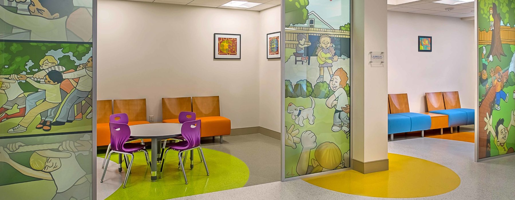 Waiting area in the Lacy Clay Center