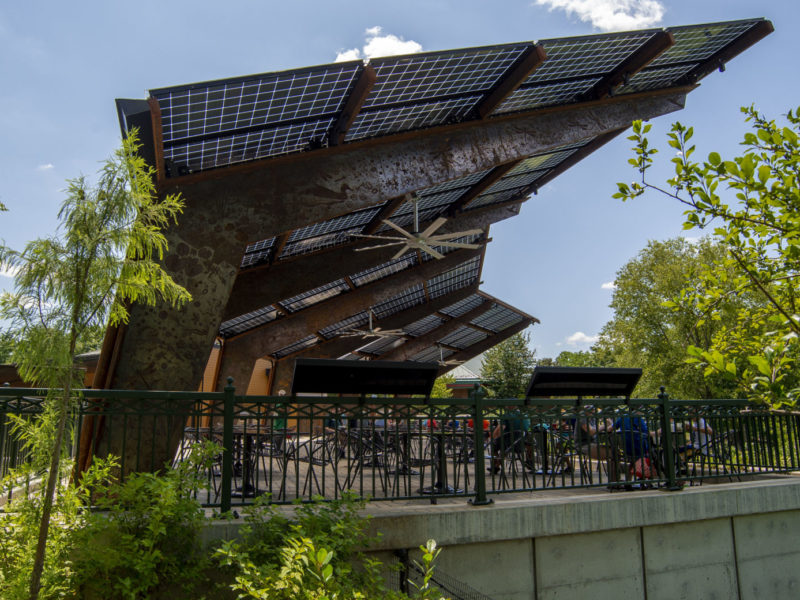 Side Image of the St. Louis Zoo Solar Canopy