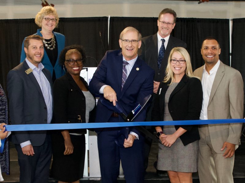 Ribbon Cutting Image for STLCC Center for Nursing and Health Sciences Opening Ceremony