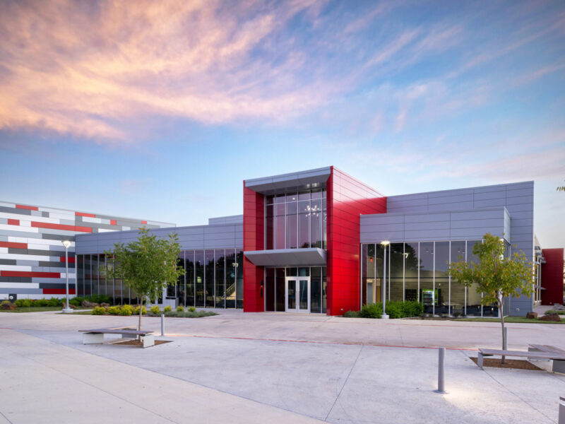 Exterior of Dallas College's Student Engagement Center at Cedar Valley Campus